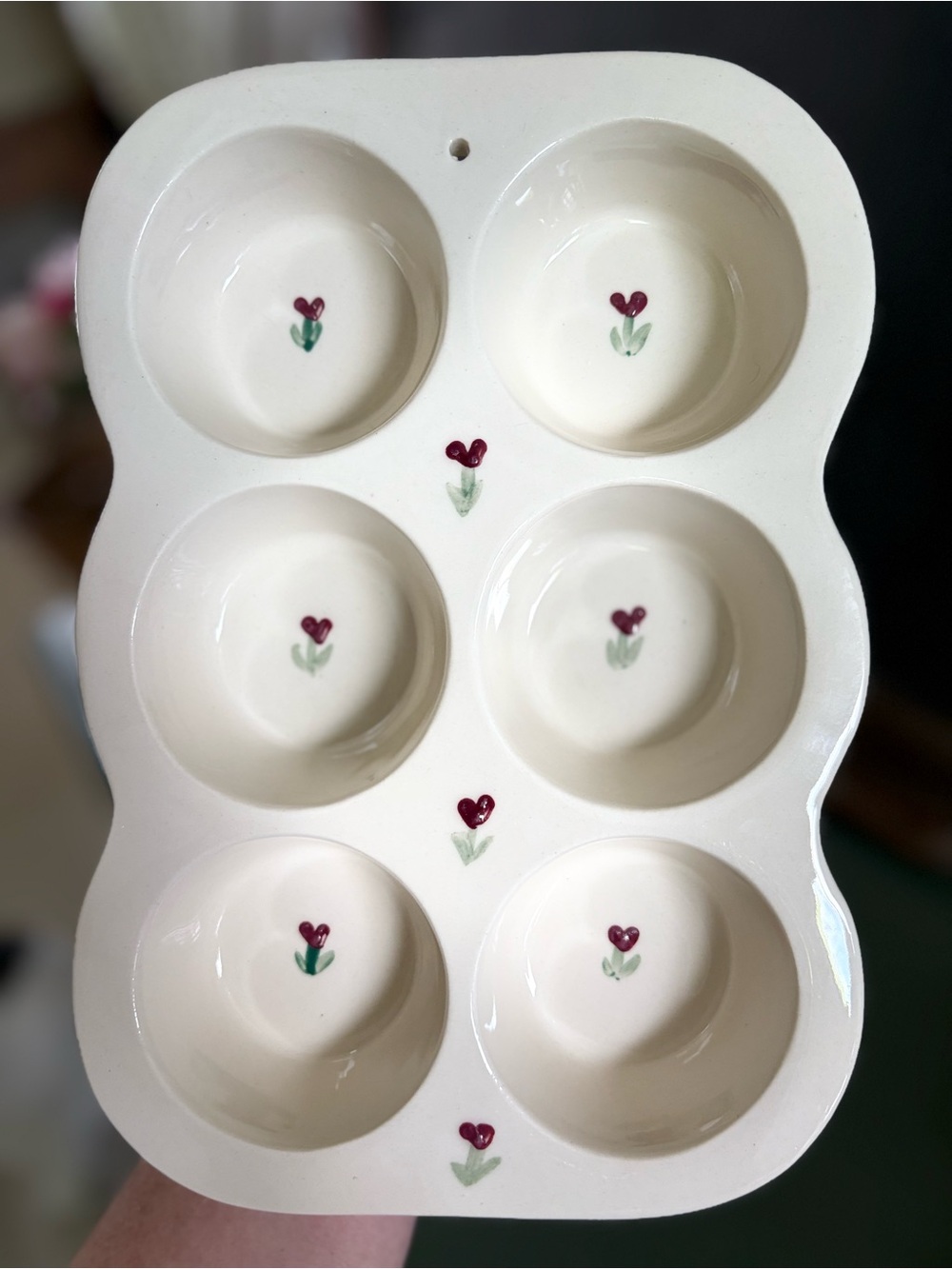 Vintage Hartstone Stoneware Muffin Pan Provincial Posy Design - Picture 4 of 7